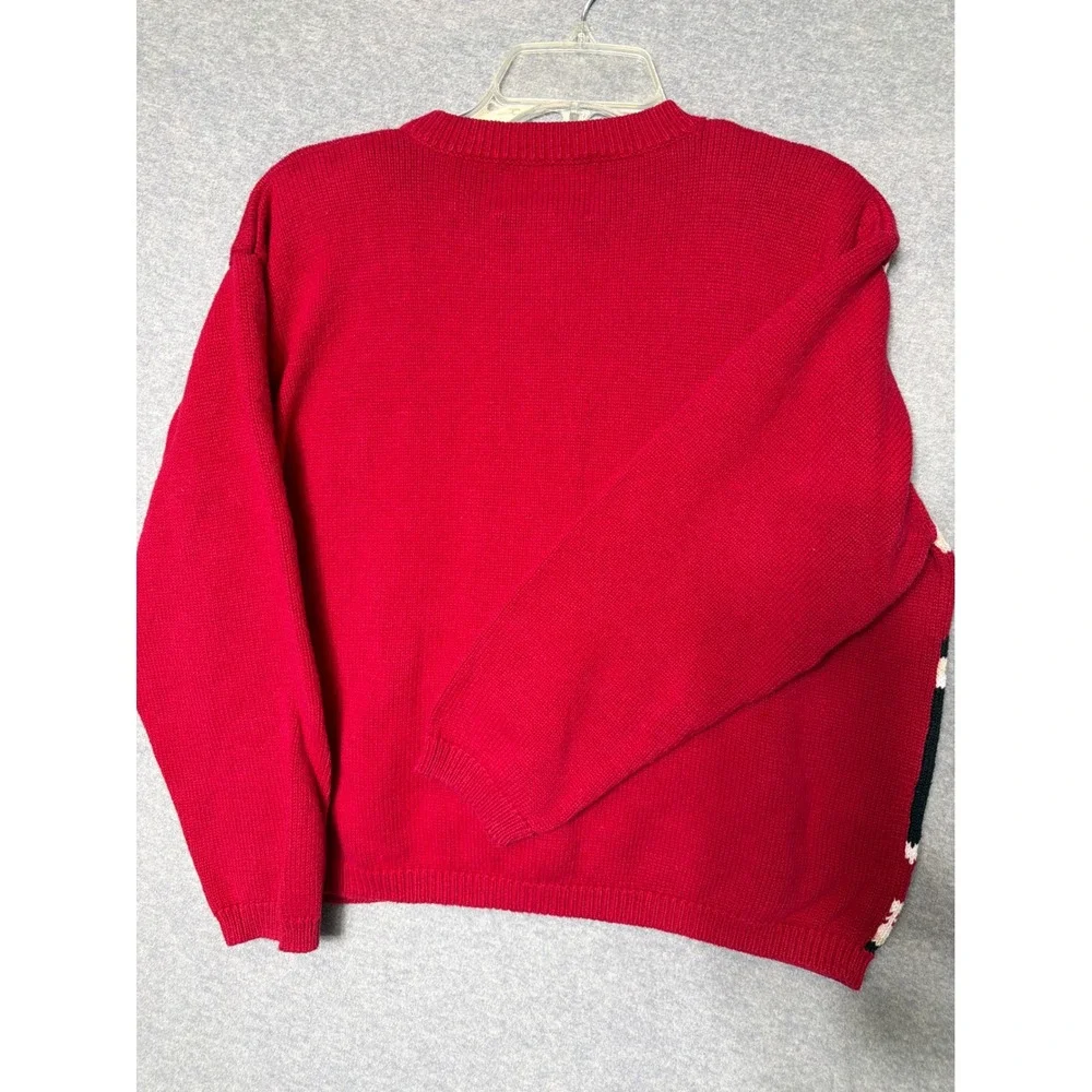 VTG Heirloom Collectibles Womens XL Red Patriotic Button Up Cardigan Sweater‎